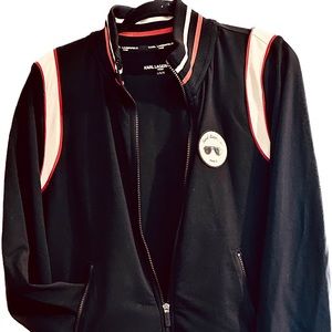 Red/white/black Karl Lagerfeld track suit